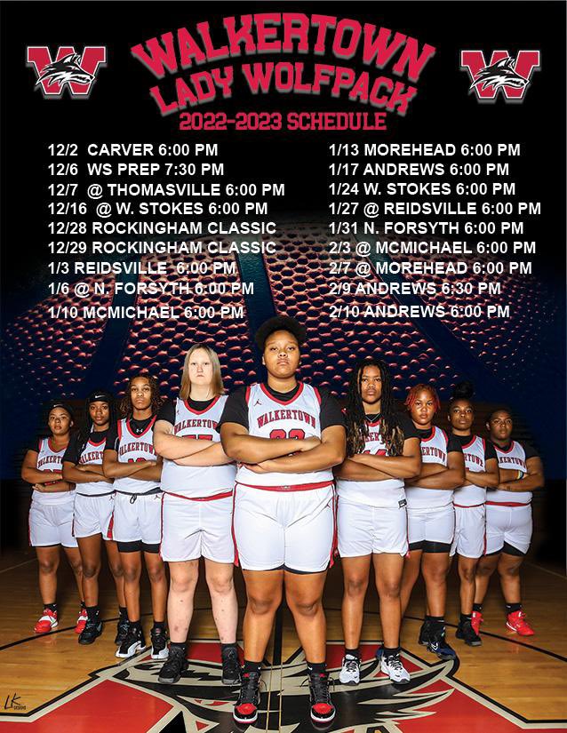Let’s Get the season started with the Lady Wolfpack Home opener Dec 2nd vs. Lady Yellow Jackets - Walkertown High School 6:00pm @LadyWolfpackBa1 @Walkertown_AD @WalkertownHigh @TriadBCWBB @GMR_CoachVeal @CoachCone6 @WHS_PACKLIFE