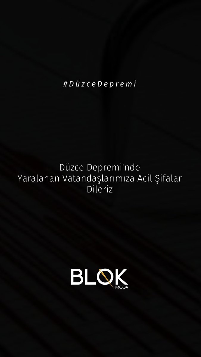 BlokModa's tweet image. #düzcedepremi
