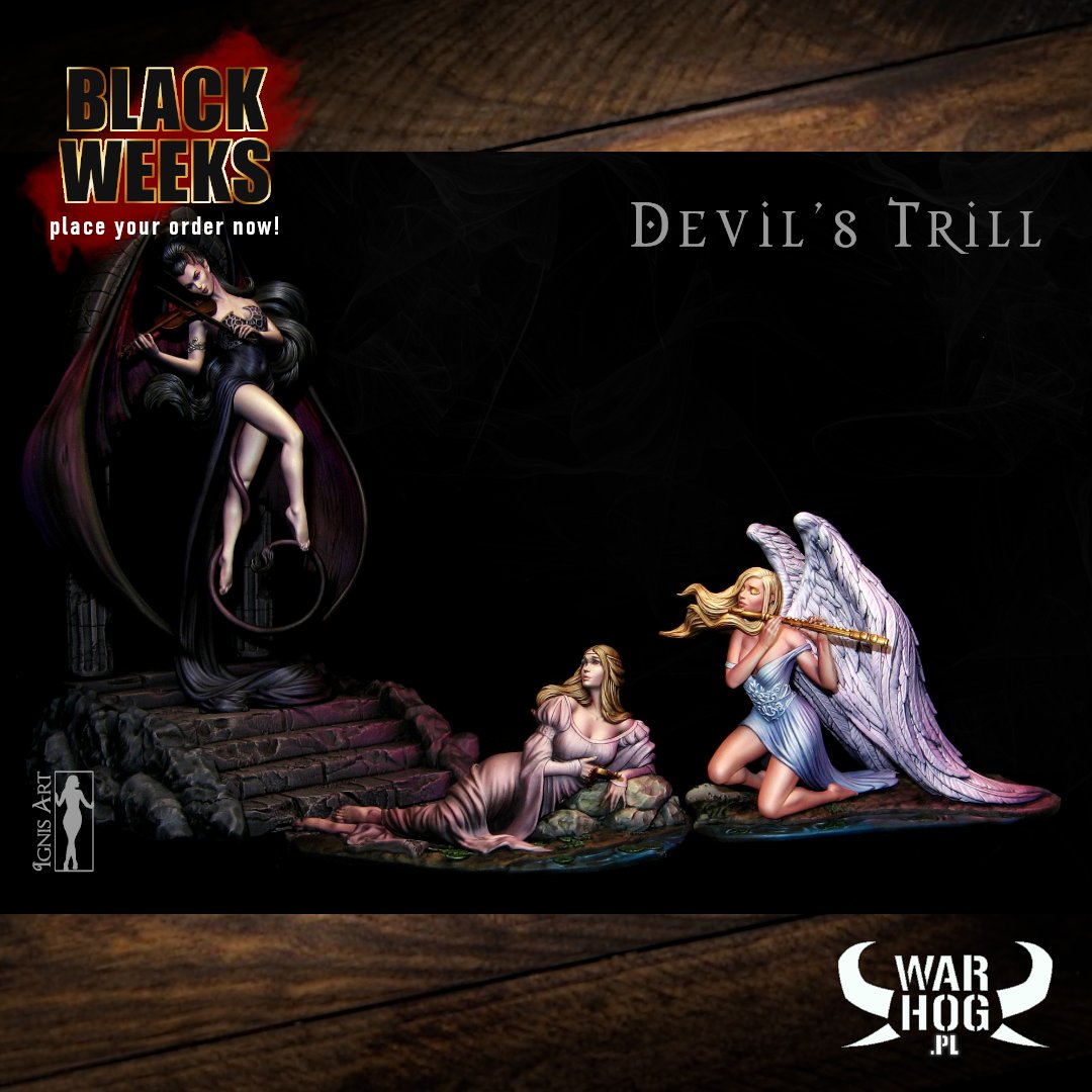 WarhogP's tweet photo. Devil's Trill set from #IgnisArt now in our special Black Weeks offer for next 24h 😎
Visit our store now and check hundreds of discounted miniatures and hobby products :)
#devilstrill #75dream #ignisartminiatures #samael #maveth #gwendoline #warhogpl #blackfriday #scalemodel https://t.co/Fy8iQAwQpT