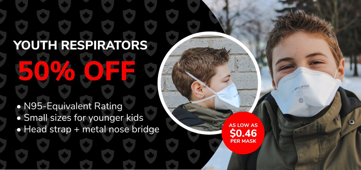 canshieldppe's tweet photo. Our Black Friday sale continues this week! Stock up on youth-sized respirators at 50% off. 

https://t.co/jXsODdwbVO https://t.co/T81rAqWLLq