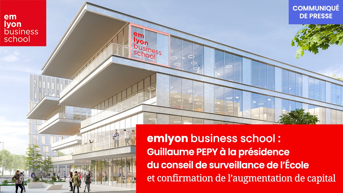 EMLYON's tweet photo. 🆕 emlyon business school annonce la nomination de Guillaume Pepy à la Présidence du Conseil de surveillance de l'Ecole.

Lire le communiqué de presse : https://t.co/zRKi1KoJAU https://t.co/NHjXYWYevw