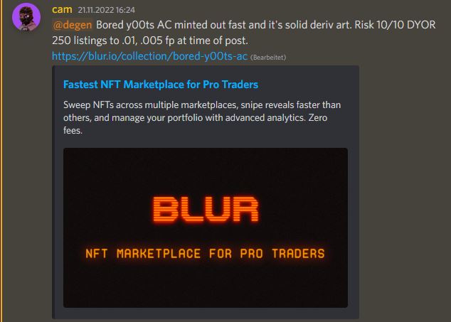 Call #2 

Caller: Cam (@CDCamb) 👑

Project: <a href="/Boredy00tsAC/">Bored Yoots Ape Club</a> 😎

Profit: 0.04 ETH 💰

Trade Time: 2 days ⏱️

#NFT #NFTCommunity #alpha #call #caller #BYAC #Bored #y00ts #ac #money