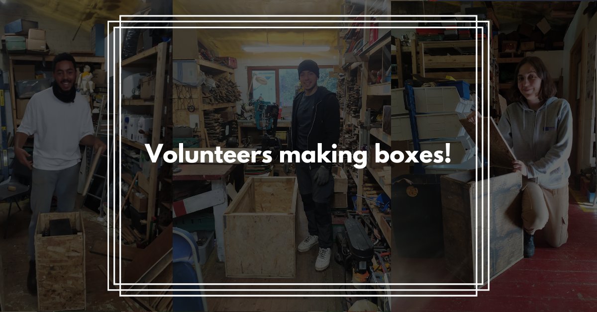 A shipment about to happen means shipping boxes to build! 😃 That is a good occasion for our volunteers to learn basic woodwork skills. 🪚
Making boxes is always satisfying as we can easily see the result of a day of hard work!
Look at their proud faces!

#volunteers #handbuilt