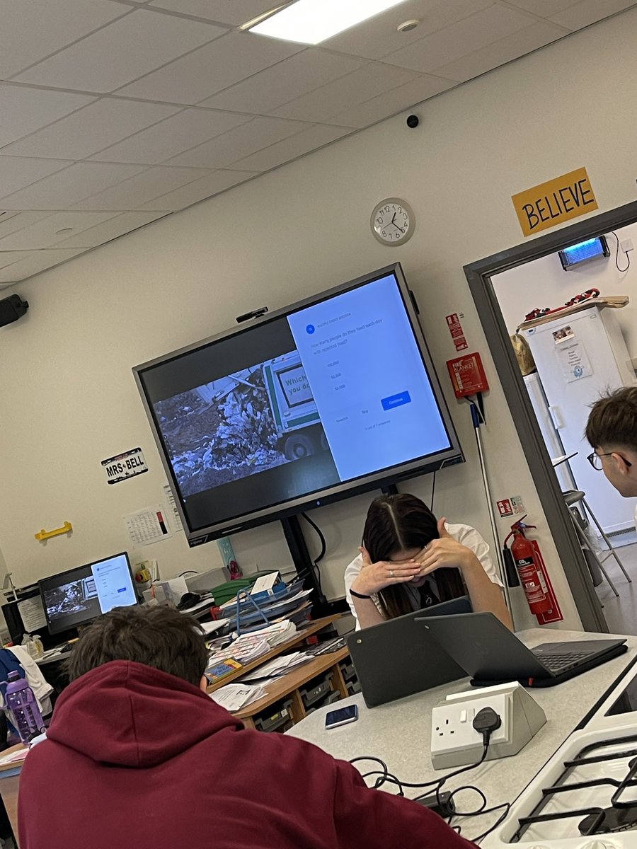 N5 Practical Cookery learning all about food waste today using Live Mode on <a href="/edpuzzle/">Edpuzzle</a> and their #Chromebooks