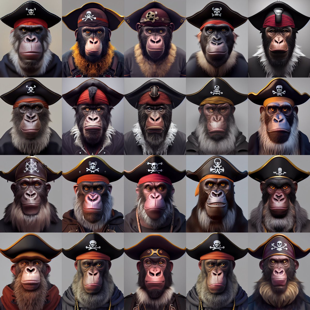 MetaGenAPE's tweet photo. #MetaGenApe #441 to #460 
  PirateApe Series🐒

@OpenSea Code “ MetaGenApe “ 🐒💎🐒

▪️0.0065eth 🫵🏼🍀

#NFTCommunity #NFT #MetaGenerationApe https://t.co/poI3zQl9ob