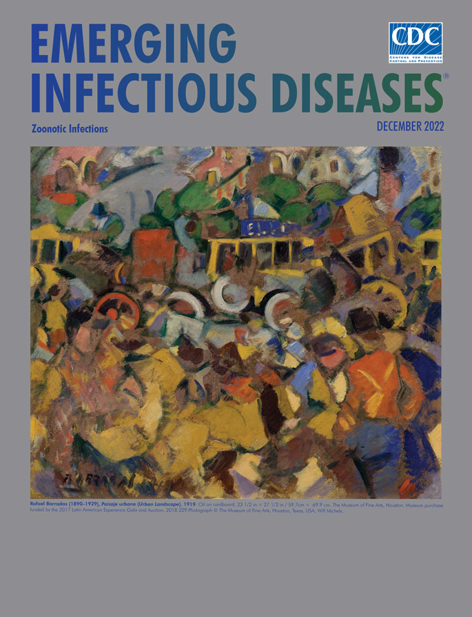 EIDjournal's tweet photo. #ZoonoticInfections is the December theme for the EID journal. You can read the articles and see this month’s cover image, Urban Landscape (Paisaje urbano) by Rafael Barradas (1890–1929), online now. https://t.co/O81p2xM6P6 https://t.co/0A67BTljDo