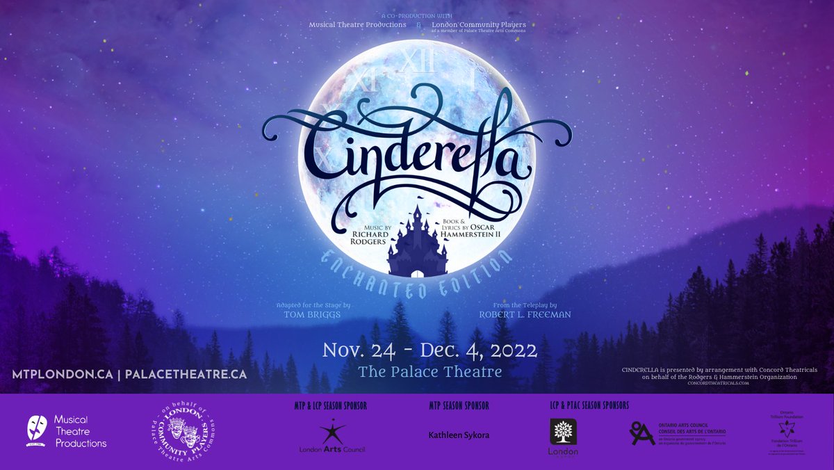 Don't miss Cinderella at the Palace Theatre! This version of the magical fairy tale is reborn with the hallmarks of originality, charm &amp; elegance.

📍 <a href="/atthePalace/">Palace Theatre</a>
📅 November 24 - December 4, 2022
🎟️mytickets.palacetheatre.ca/eventperforman…