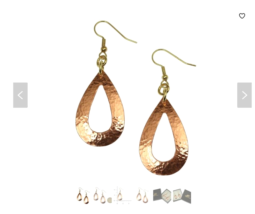 Dramatic Copper Hammered Open Teardrop Earrings Offered on Etsy #Copper #7thAnniversary #Handmade #Style #Etsy etsy.com/listing/689053…