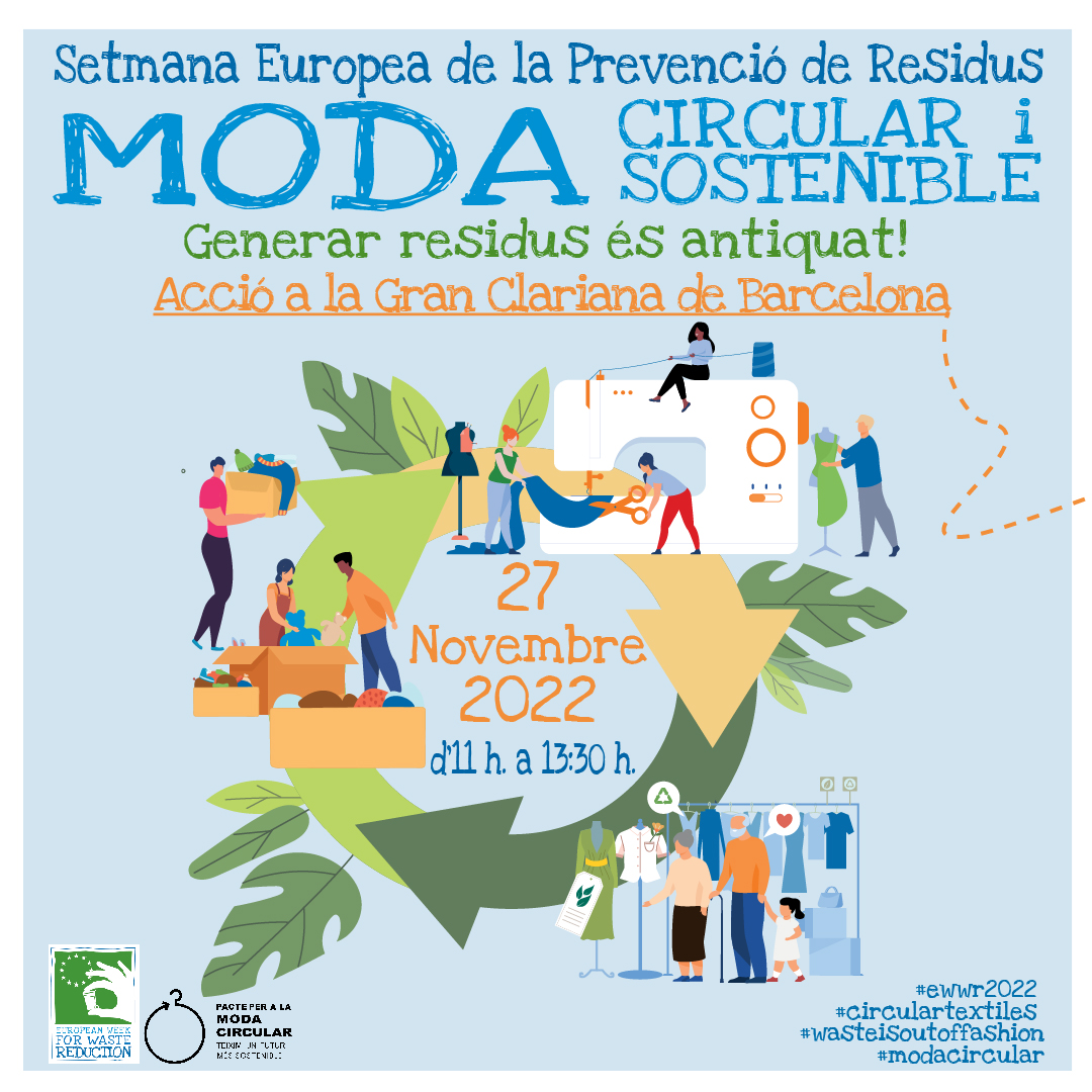 Solidanca's tweet image. 📅Diumenge 27 de novembre, participem en una acció reivindicativa emmarcada en el #PactePerLaModaCircular 

🧵Diverses entitats i institucions, unim forces per reivindicar la necessitat d&apos;un canvi en la indústria i el consum tèxtils.

🌿T&apos;esperem al parc Gran Clariana (BCN)
