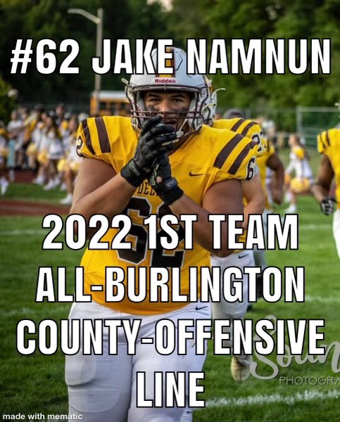 JakeNamnun's tweet photo. Truly an amazing month.
✅FBU Adidas All American
✅WJFL 1st team All Conference
✅1st team All Burlington County
✅Honor roll 1st quarter of high school
But the work is just beginning!! Now it’s time to compete on the mat too 🤼♂️ @coachmarter1‼️ @DELRANFOOTBALL #EFFORTBASED https://t.co/LCrXTrm5De