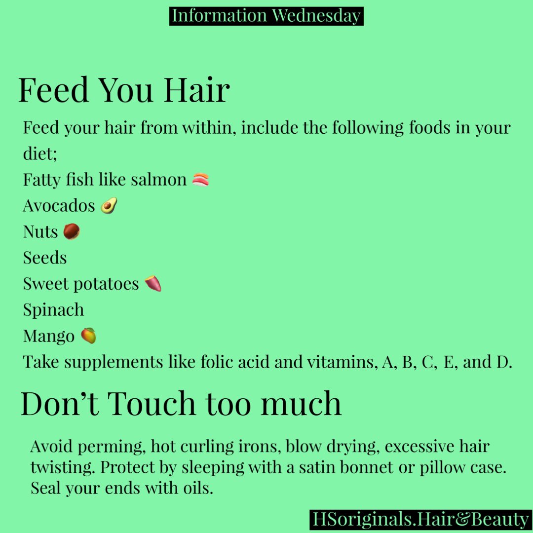 HS_originals1's tweet photo. Information Wednesday. We all want healthy hair, but do we know how to achieve it? The answer starts below.😍
#HSoriginals.Hair&amp;Beauty
#BlackOwnedBusiness
#InformationWednesday
#HealthyHair
#FeedYourHair
#CurlyHair
#PatientsandRoutine
#HairTutorials
#HairRoutine
#DontTouchMyHair https://t.co/XJMj5qQZoz