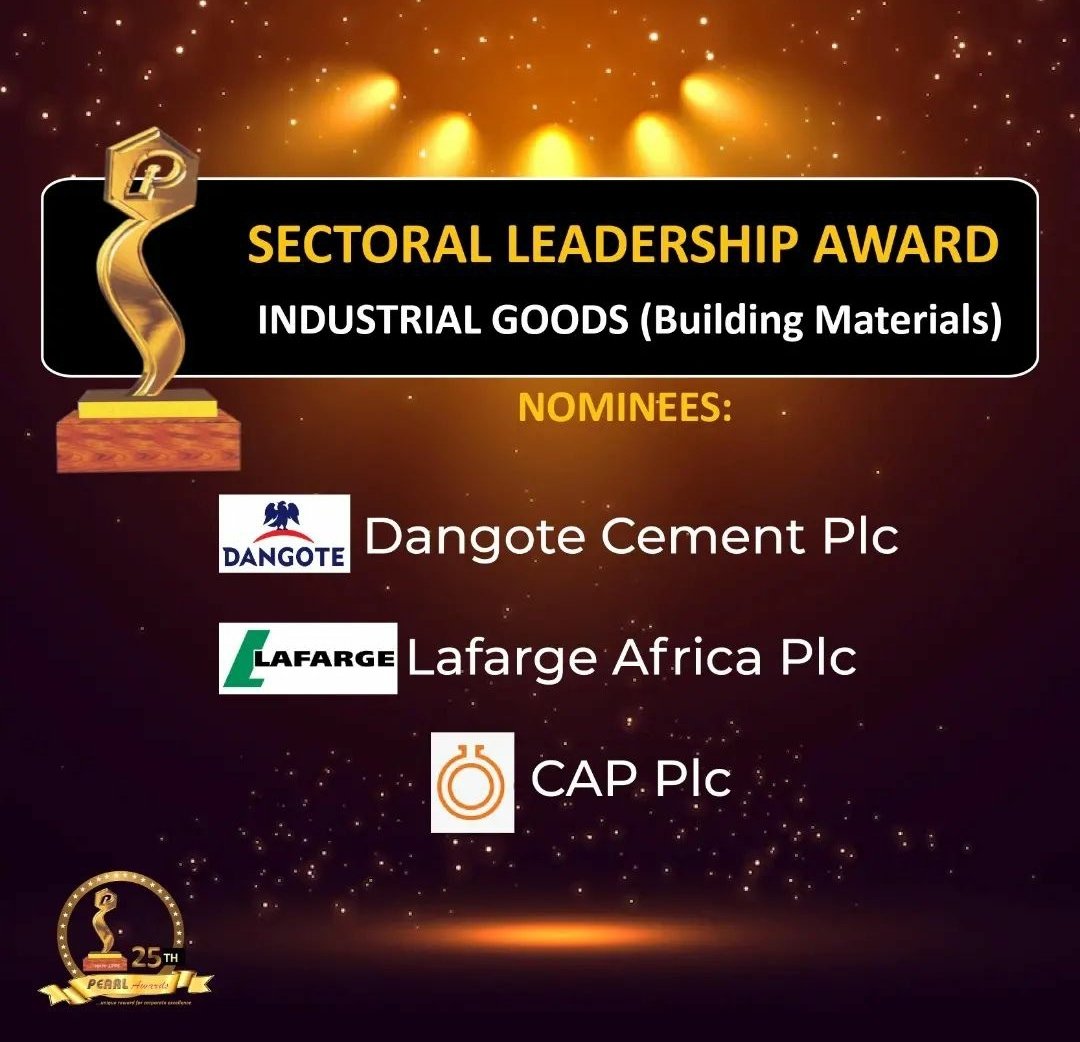 Unveiling the Nominees for the 2022 Pearl Awards Nigeria.

Sectoral Leadership Awards ~
Industrial Goods
Agriculture
Consumer Goods (Breweries ) 
Consumer Goods ( Food Production &amp; Beverage
