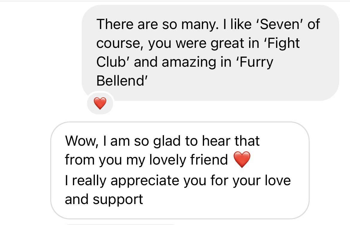 deathtospinach's tweet photo. I know that some of you worry about my love life and me being able to juggle all these A-lister boyfriends

I wasn’t planning to add any more to the melee but can a girl really refuse Brad Pitt?

As he rightly points out - I am the lucky one!

Oh Brad. You’ve won my heart ❤️ https://t.co/vg9sOuzlfU