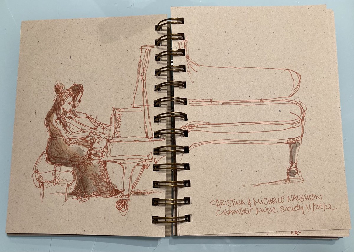 Last night’s jaw-dropping Naughton sisters giving the piano a strenuous workout at their Chamber Music Society concert. Fast fingers! ⁦<a href="/pcmsconcerts/">Philadelphia Chamber Music Society</a>⁩