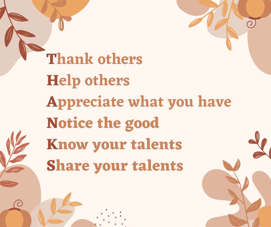 As <a href="/FoxboroughPS/">FoxboroughPS</a>'s Thanksgiving break nears we wanted to share a quick reminder that gratitude is an example of an #SEL skill we can grow with practice. As you spend time with family &amp; friends take time to think about these ways we practice our gratitude year round.