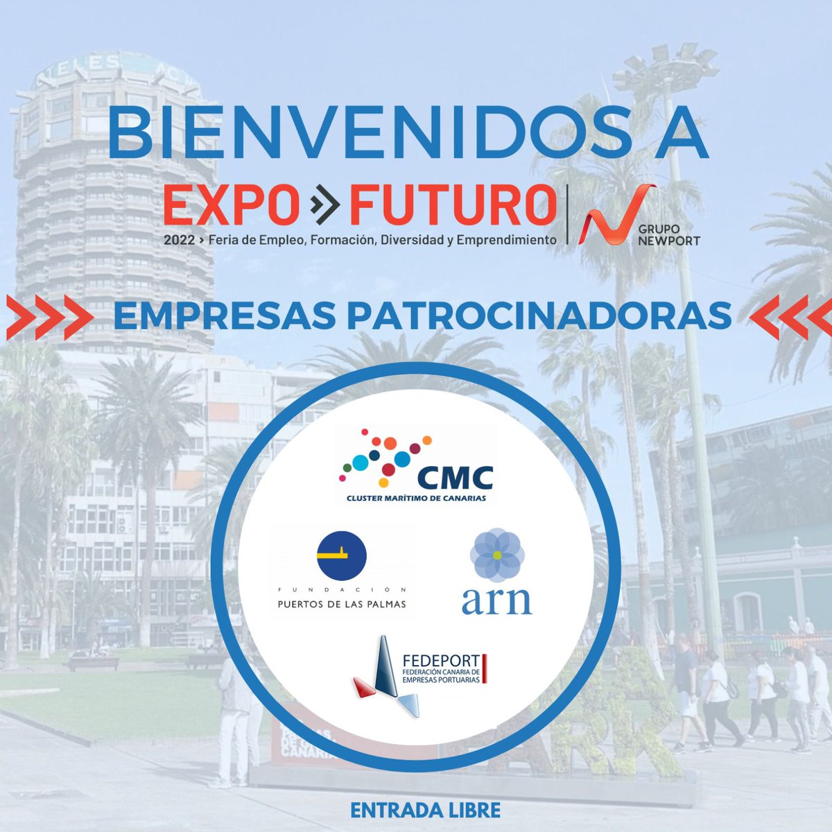 🔴MAÑANA ESTAREMOS COMO PATROCINADORES EN #EXPOFUTURO 2022 JUNTO AL <a href="/CMaritimoC/">Clúster Marítimo de Canarias</a>, <a href="/FundaPuertosLPA/">FundacionPuertosLPA</a> Y #ARN 🔴 

📍 #stand20 “Puerto de La Luz y de Las Palmas” en la Plaza de Canarias, trasera del Parque Santa Catalina.

24 NOV de 10.00 a 17.00 h
25 de NOV de 10.00 a 13.00 h