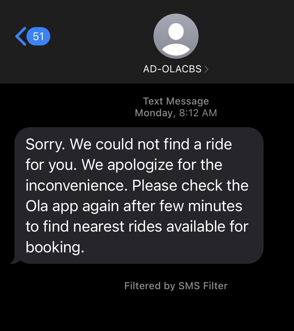 vimal_onlyvimal's tweet image. ⁦@Olacabs⁩ seems #olacab &amp;amp; ⁦@OlaElectric⁩ both r invented to make money without any customer service. Too said for a train picking timed booking of 4 am, cab responds  at 8.12 am !! Shame on company. #useuber #beware #ola #brandola #olapoorservice