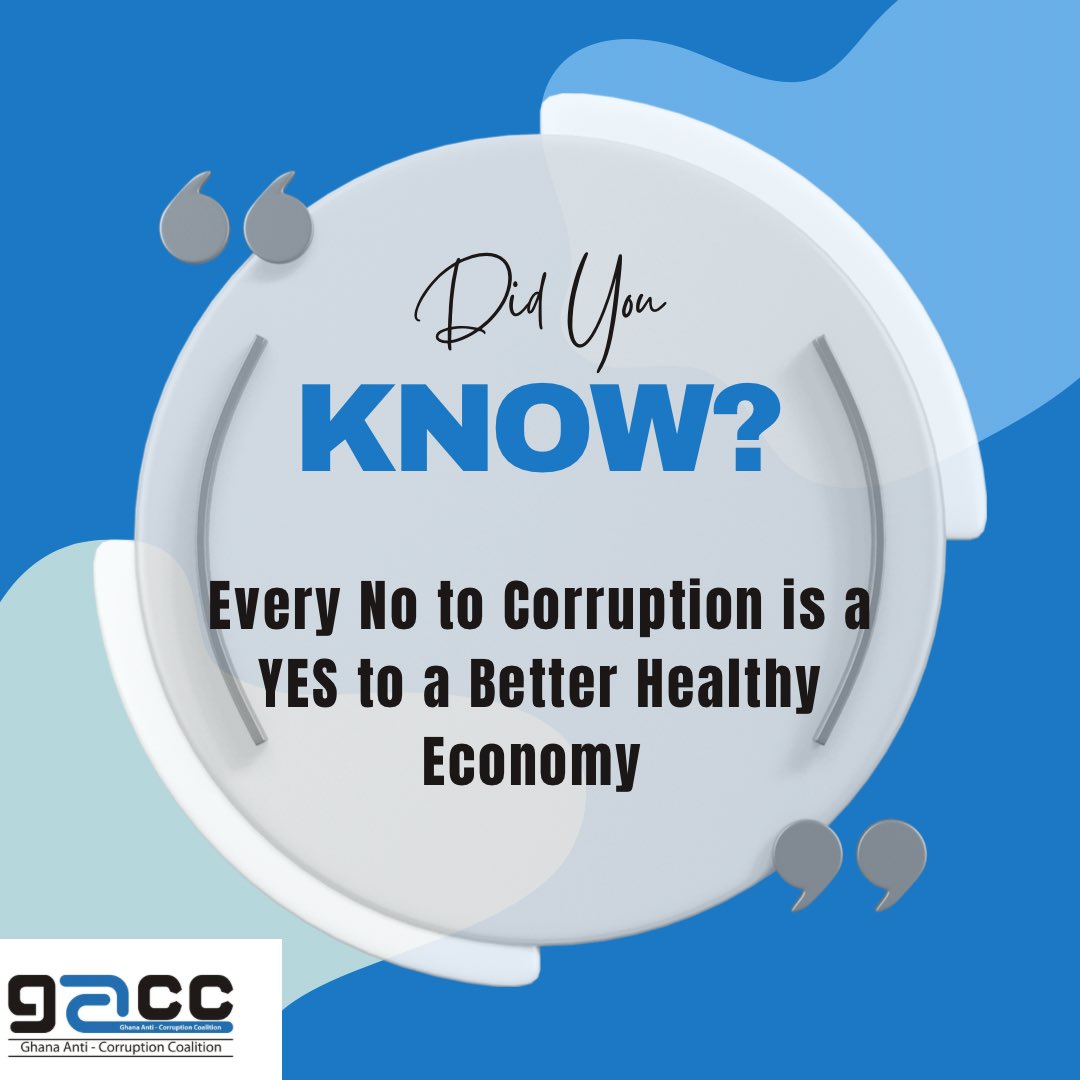 GACC_GHANA's tweet photo. Did you know?

#GetInvolved 
#SayNoToCorruptuon
#DidYouKnow https://t.co/UXVYfspDbT