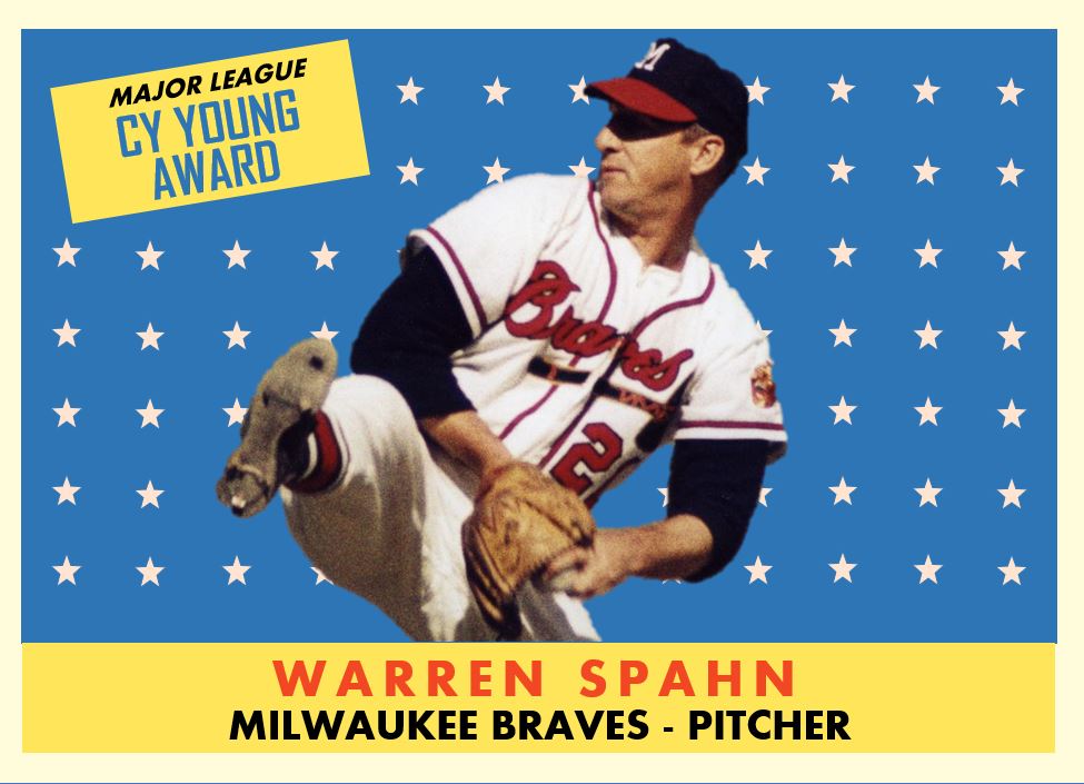 Warren Spahn Milwaukee Braves Pitcher Baseball Card 