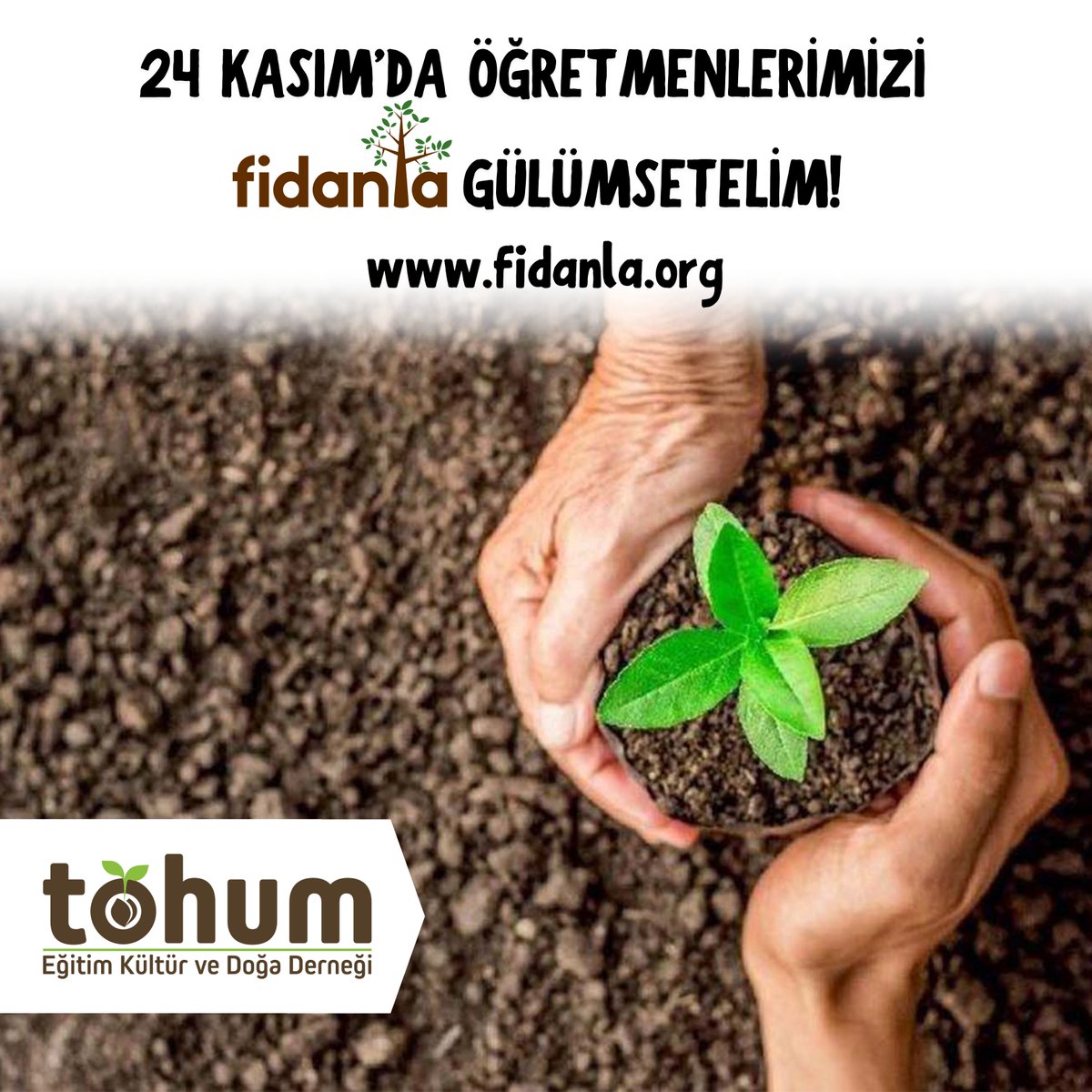 Yarın 24 Kasım Öğretmenler Günü!
Bu güzel günde öğretmenini fidanla gülümsetmek ister misin?

Bağışınla ülkeni, şehrini ve çevreni #fidanla!

Tüm işlemleriniz için: fidanla.org
.
.
.
.
.
#öğretmenlergünü #öğretmenlergünühediyesi #fidan #hediye #tohum #doga #fidanla