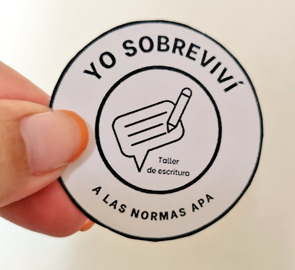 inesnogueiras's tweet photo. Hoy hicimos el juego de normas APA en clase, y como parte del premio les hice este sticker 🤭 https://t.co/YIbETDP1Th