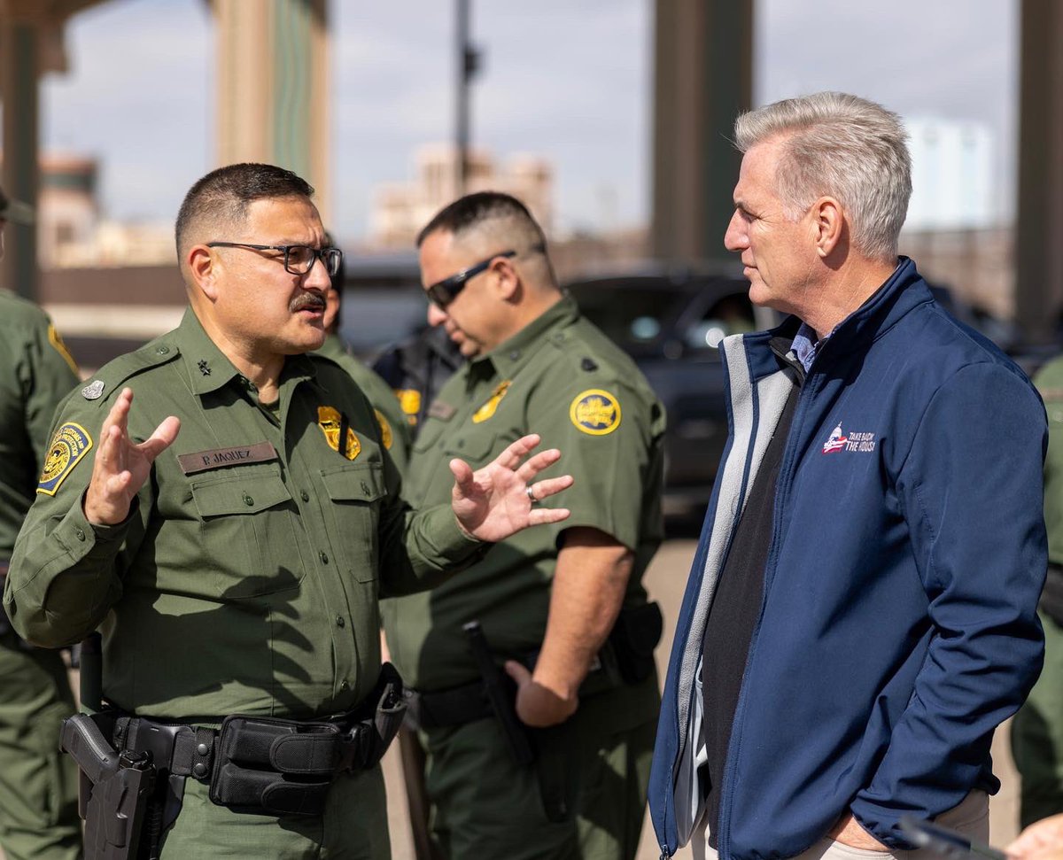 SpeakerMcCarthy's tweet image. RT if you are thankful for our brave Border Patrol personnel! 🇺🇸