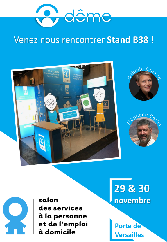 DÔME à ne pas louper le 29 &amp; 30 novembre au Salon des Services à la personne à Paris-Porte de Versailles - Pavillon 5.01 dès 9h.
A la semaine prochaine !
<a href="/sap365/">SalonServicePersonne</a> <a href="/DomeOfficiel/">Dôme</a> <a href="/sbertinDome/">Stéphane Bertin</a> 
#Coordination #seniors #Handicap #SAD #SSIAD #SAP #EHPAD #CCAS #CIAS