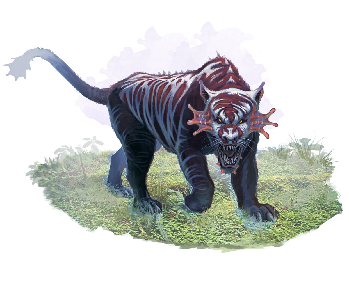 moonsoontooj's tweet photo. @KoposArt Hope this beasty can refill a spell slot. 
We've been sculpting a ton of minis! Heroes, characters, beasts, you name it. 
Here's an apex predator from the Jungles of Tooj, the Shikaris. Roar! 
Sculpted for our upcoming #5e campaign setting.
#Fantasy #Beast #Monster #art https://t.co/3t1exxEO70