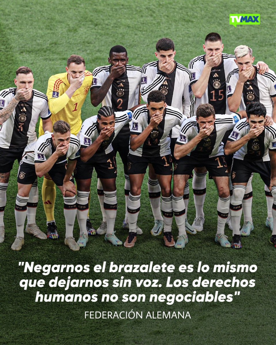 ¡Más claro, imposible!😦

La Federación Alemana se pronunció después de hacerse viral la foto de su selección, en su debut en Catar☝🏽

#MundialTVMAX #Qatar2022 #FIFAWorldCup #GERJPN