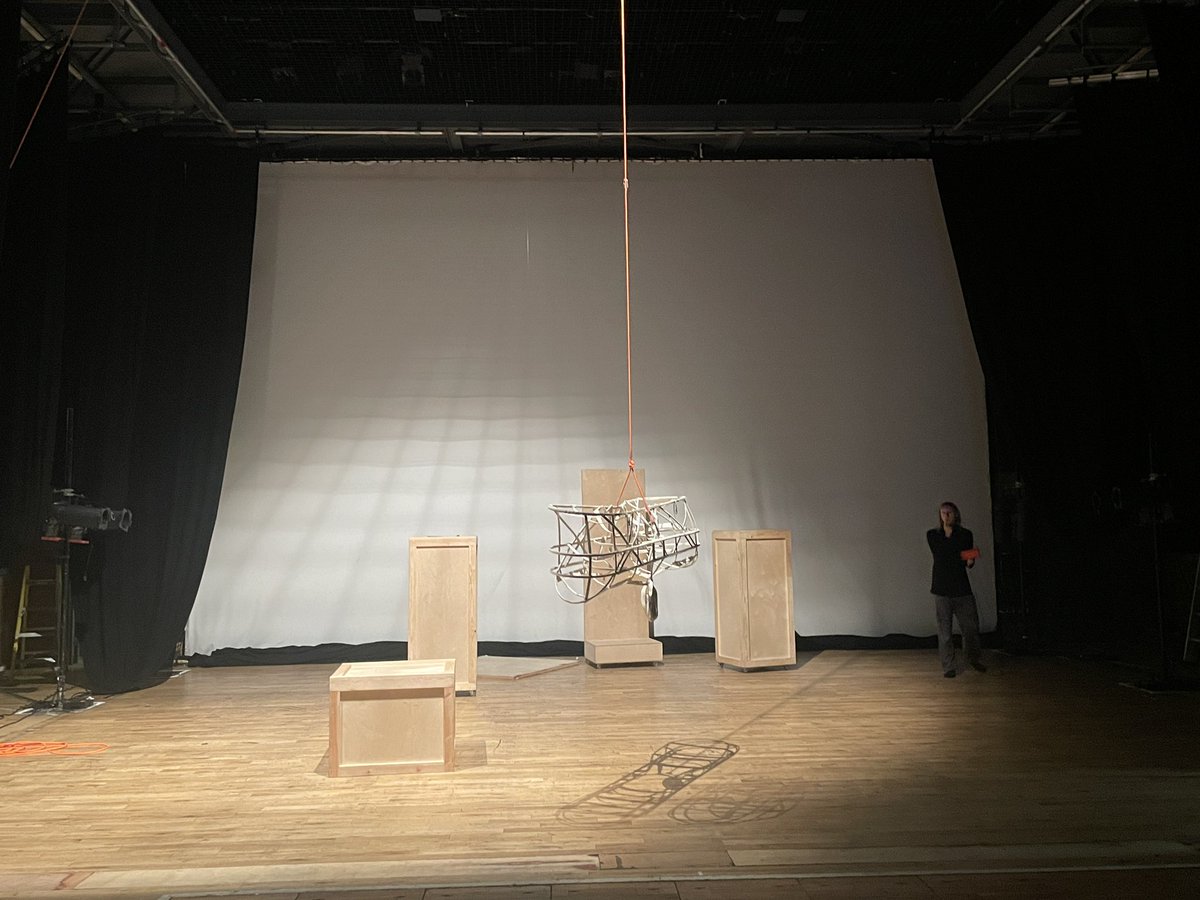 Setting up to perform #MappingGender by <a href="/AndersDuckworth/">Anders Duckworth</a> at <a href="/CambJunction/">Cambridge Junction</a> today! 🗺️✨

You can get your tickets 🎟️ here if you fancy coming along at 7:30pm tonight: junction.co.uk/mapping-gender
