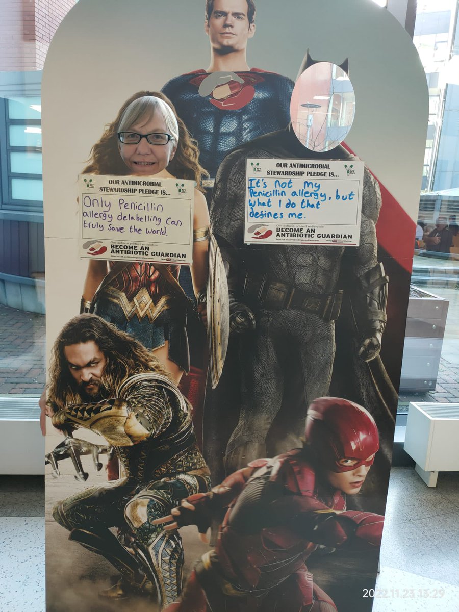 myttAMS's tweet photo. Our #AntibioticGuardian heroes have been making their pledges today at the stand in the Pinderfields cafeteria. The stand will be available until Friday evening, make a pledge, take a picture and share it with us on Twitter @myhtAMS #KeepAntibioticsWorking #WAAW2022 https://t.co/2BVf42xH2O