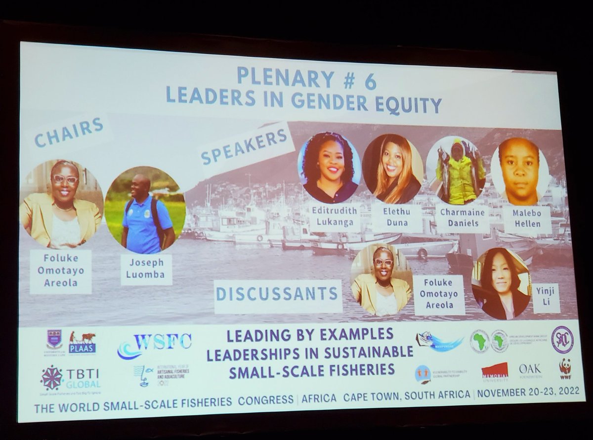 TBTI_Japan's tweet photo. Start of the very important session! #Plenary #6 Leaders in #GenderEquity
#4WSFC #Africa Day3
#LeadingByExamples
#IYAFA2022  @FAOfish
@TBTInetwork #世界小規模漁業会議 #アフリカ #零細漁業と養殖業の国際年 #プレナリー6 #ジェンダー #女性 https://t.co/sQknJLBZo2