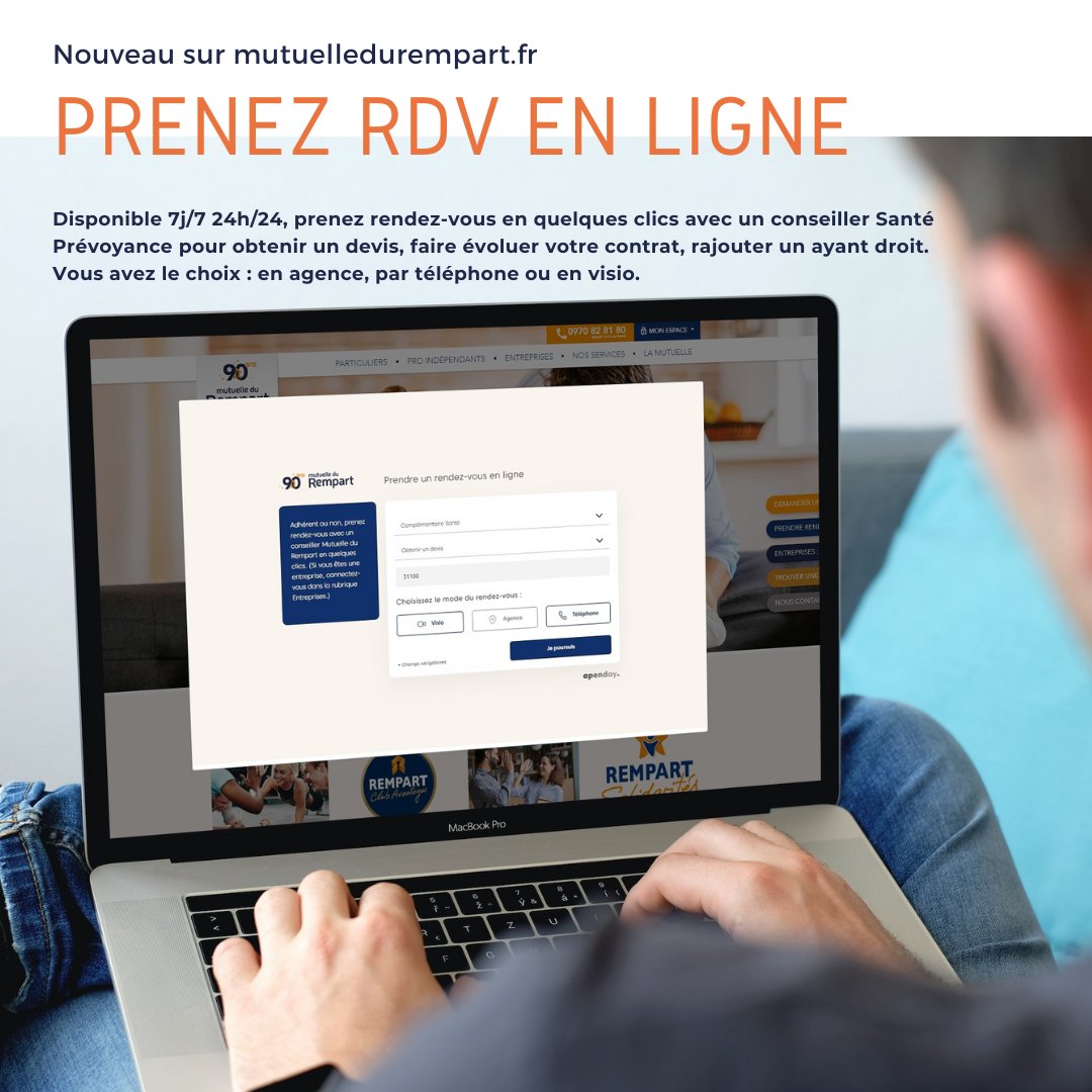 📣 NOUVEAU - Prenez vos rendez-vous en ligne sur mutuelledurempart.fr !
Nos conseillers vous accueillent à votre convenance et selon le mode de votre choix : en agence, par téléphone ou en visio.
✅mutuelledurempart.fr/files/vid%C3%A…
<a href="/ApendayS/">apenday.solutions</a> #rdv #mutuelle #toulouse #innovation