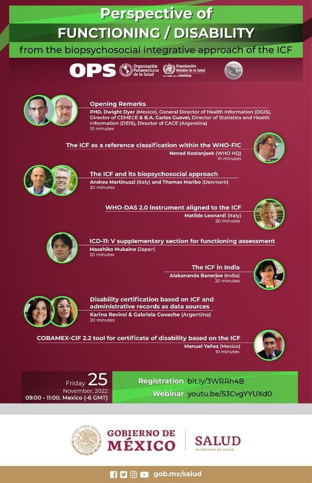 LeonardiMatilde's tweet photo. YOU ARE INVITED
Free Webinar 
FRIDAY 25 November 
4.00-6.00 pm CET
#Functioning and #Disability: 
from the biopsychosocial integrative approach of the #ICF 
Zoom:  https://t.co/pQhwCJ86iv
YouTube (ENGLISH):  https://t.co/PMRKGae7NS https://t.co/I5jc2dHhr2