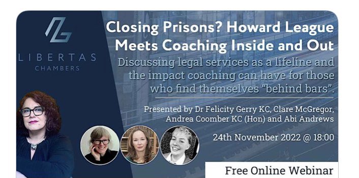 felicitygerry's tweet image. WEBINAR- Looking forward to hosting this on closing prisons as @TheHowardLeague meets @CIAOcoaches Thursday evening 6pm London time - Register here eventbrite.co.uk/e/closing-pris…