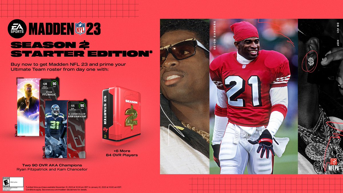 EAMaddenNFL's tweet photo. Just now getting into #Madden23 🤔

No worries, S2 Starter Edition will boost your MUT squad: https://t.co/QtwbzXvjDD https://t.co/Mi8mee3HUd
