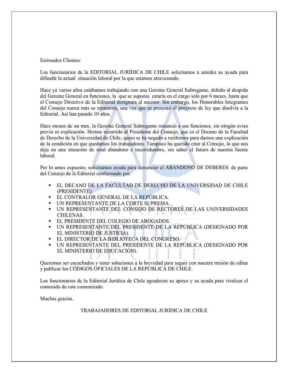 yoyi1701's tweet photo. Nevesito de su ayuda, si usted es abogado o estudio derecho, de seguro conoce nuestros codigos, les ruego hacer rt a esta carta para que llegue a la mayor cantidad de gente posible, gracias
@nhenriquezbt @BSepulvedaHales @mdaza_abogado @alejandramatus #editorialjuridicadechile https://t.co/88PBk3xb6l