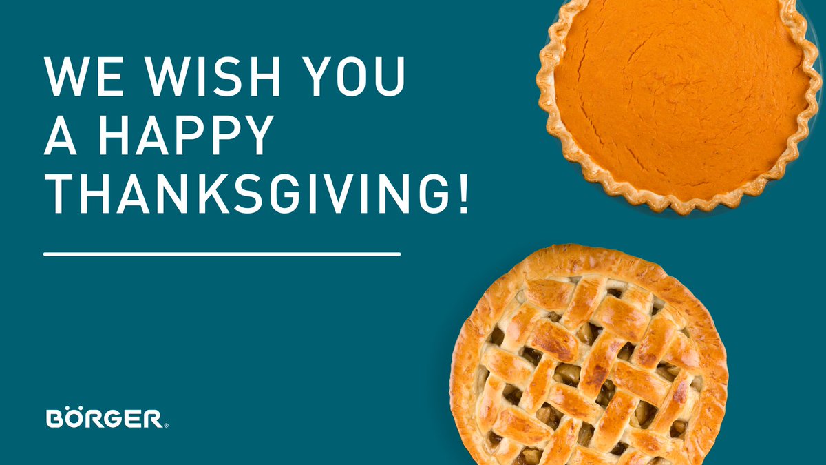 Happy Thanksgiving from the Boerger team! We’re thankful for all of our customers, representatives, and employees. Our offices will be closed Thursday, November 24th, and Friday, November 25th for the Thanksgiving Holiday. #happythanksgiving