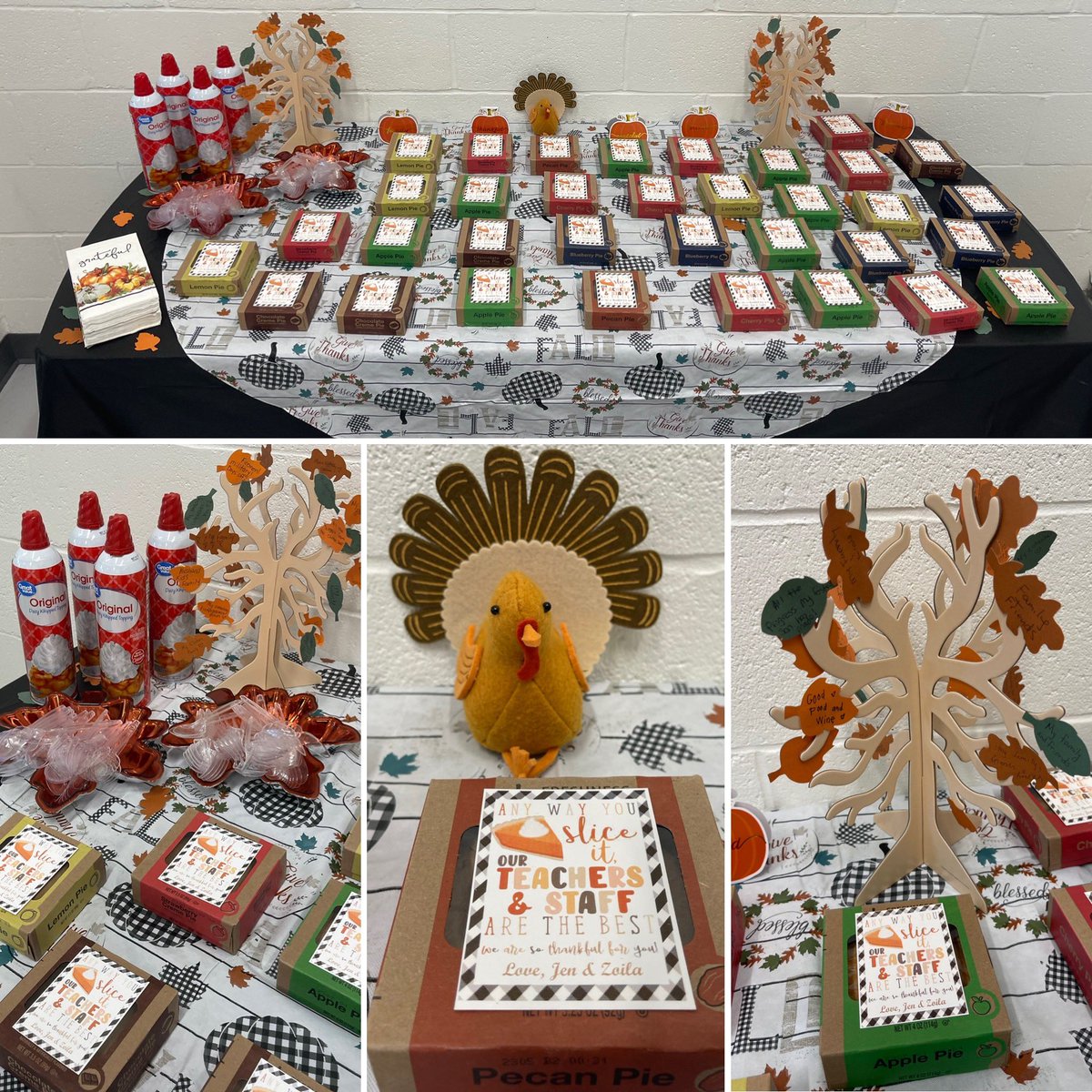 Anyway you slice it, Clinton teachers &amp; staff are the best. <a href="/JenConnors1/">Jen Connors</a> &amp; I are so thankful for all they do! 🥧☺️🧡 #Thankful