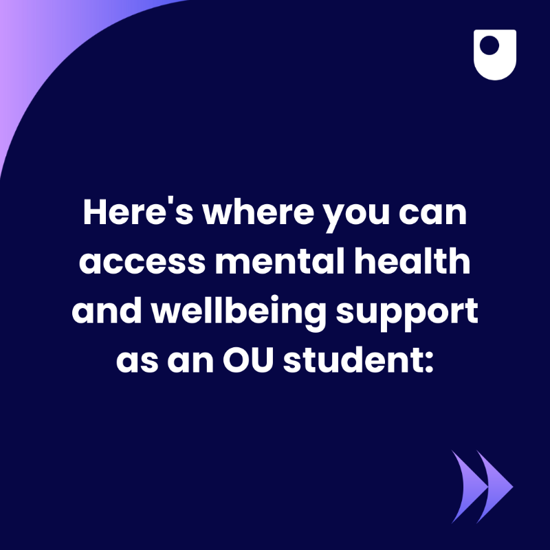 OpenUniversity's tweet photo. It's vital that we all take the time to consider our own mental health and wellbeing, as well as those around us.

Here is where you can access support 👇 #SafeguardingWeek