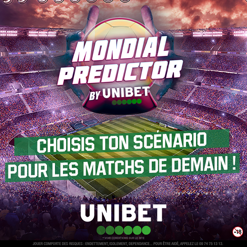 UnibetFrance's tweet photo. 💸 Encore des Freebets ?! Oui Oui ! 100 x 10€ à gagner avec notre 𝙈𝙤𝙣𝙙𝙞𝙖𝙡 𝙋𝙧𝙚𝙙𝙞𝙘𝙩𝙤𝙧 !

🔮 Un 4/4 et t'es éligible au tirage au sort 😉