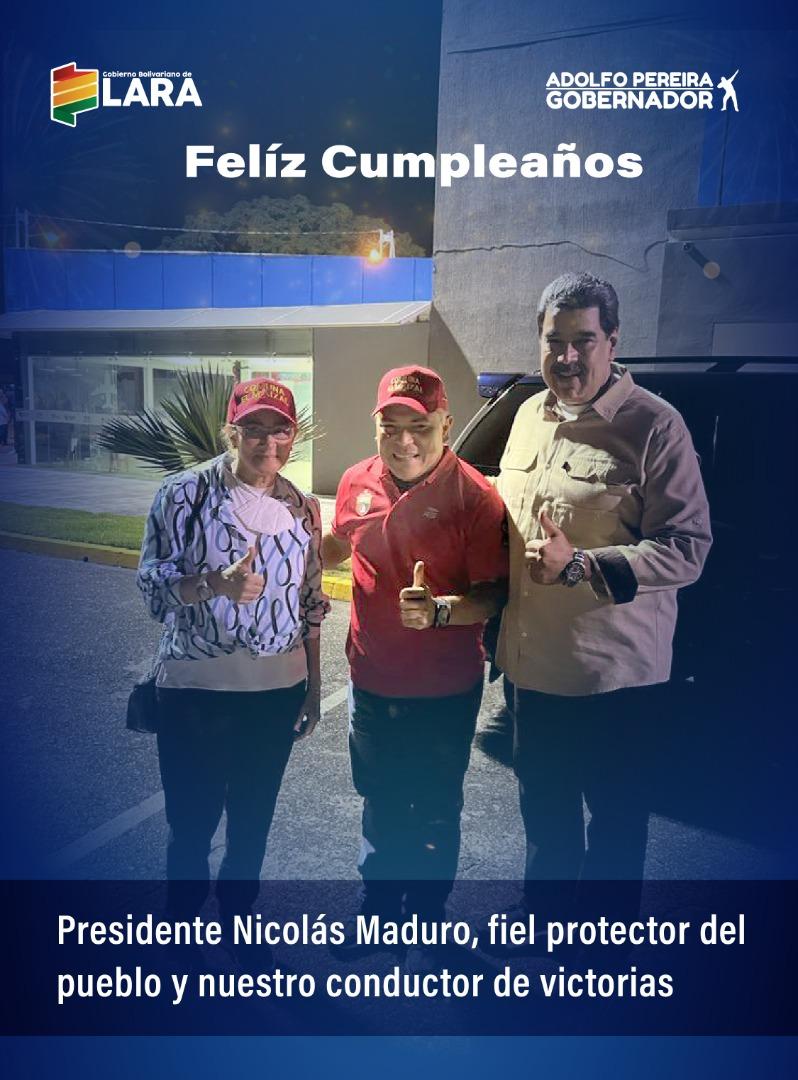 #23Nov Feliz cumpleaños a nuestro conductor de victorias, Presidente <a href="/NicolasMaduro/">Nicolás Maduro</a> que Dios le regale bendiciones, salud y lo continúe acompañando a conducir en buena ruta nuestro país. 
#FelizCumpleañosPdteMaduro