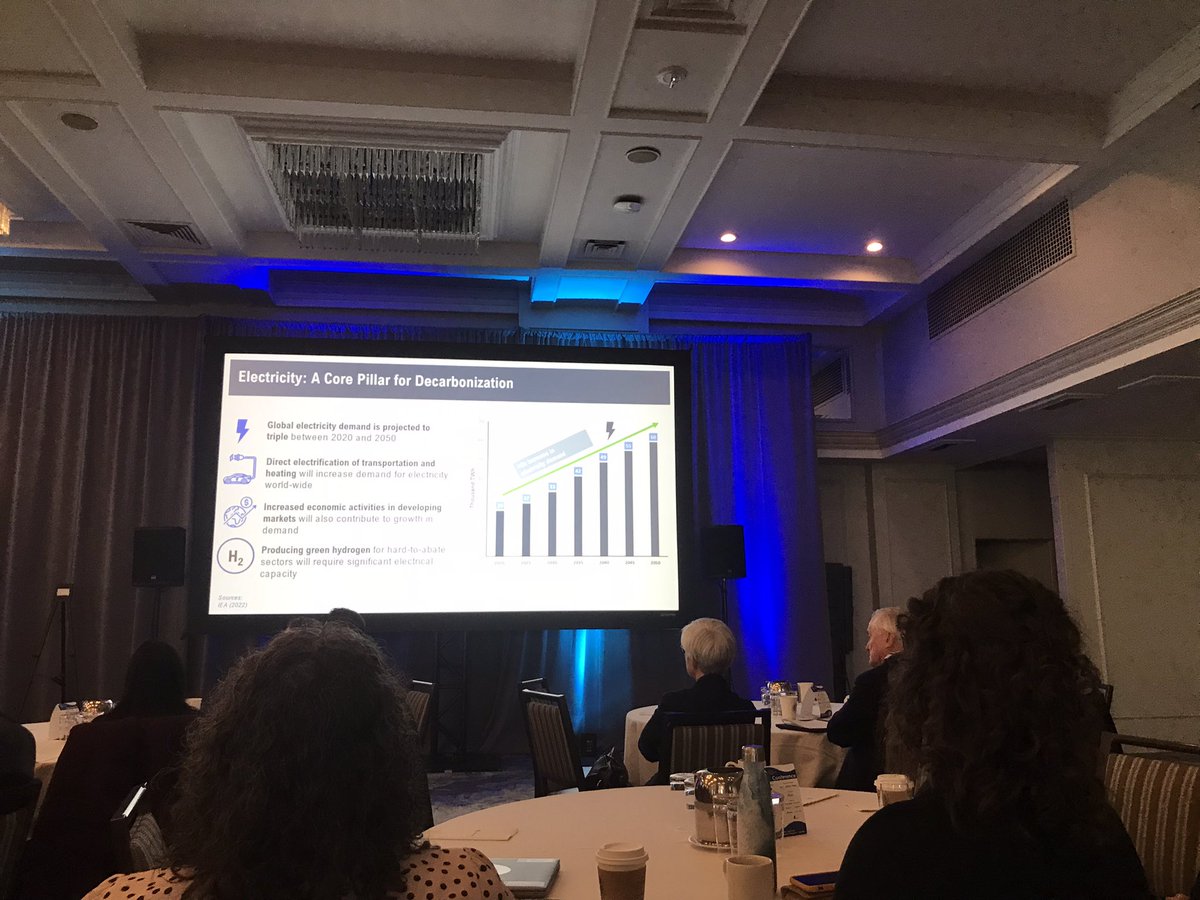 Electricity is key to decarbonization and Canada and world will need to double/triple electricity production.

Green hydrogen key for hard to decarbonize sectors. 
Moe Kabbara, Transition Accelerator <a href="/moekabbara/">Moe Kabbara ⚡️🔋🚘</a> 

At <a href="/Canadian_MRE/">Marine Renewables Canada</a> Conference