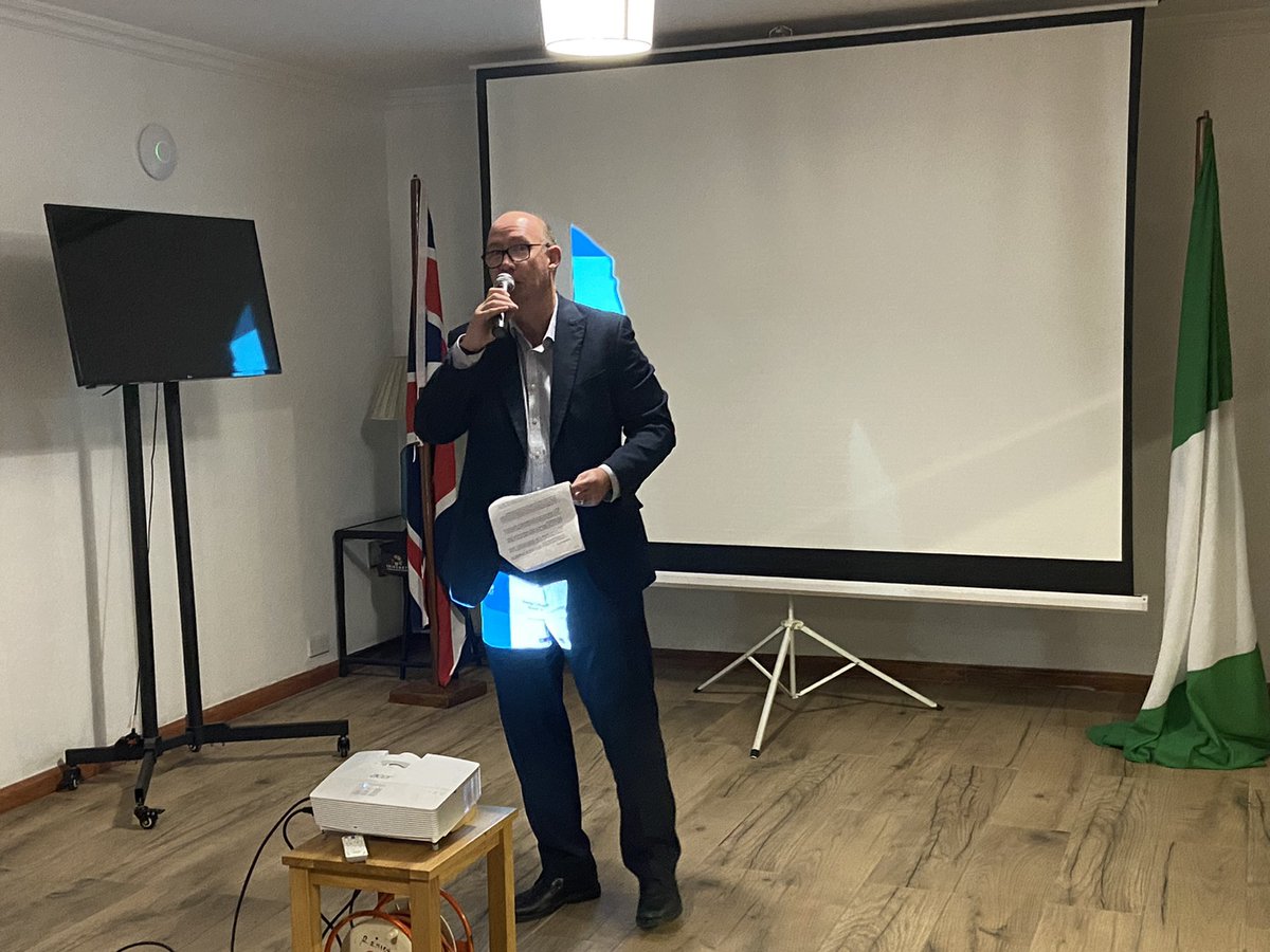 IUK_Global's tweet photo. 🇬🇧 🇳🇬 Fantastic #EnergyCatalyst Networking Event with plenty of fruitful discussions. Thank you to our hosts at the British Residence, Lagos. 

#GlobalAllianceAfrica @abra_jonathan @joshuaadetayo1 https://t.co/9VpFk7COck