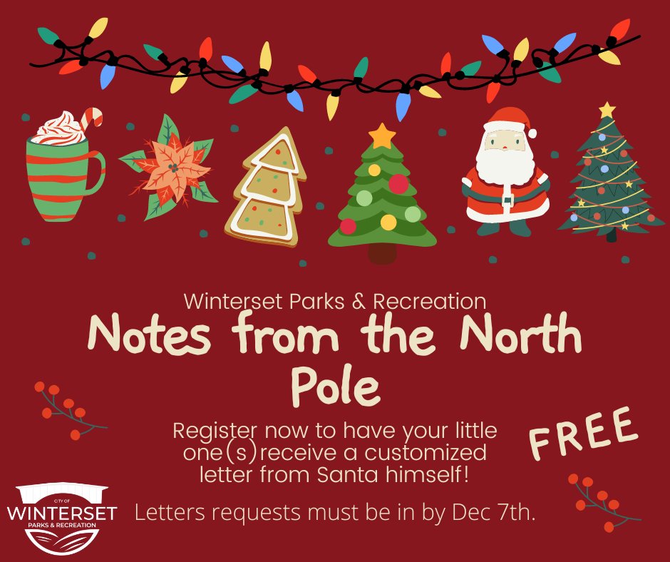 WPRDnews's tweet photo. It's time to figure out who's been naughty or nice! There is still some time to register for Notes from the North Pole! Sign up to receive a FREE customized letter from Santa! Registration ends Dec. 7th.
https://t.co/SHZMTtxIY6 https://t.co/cmz3h5pP8M