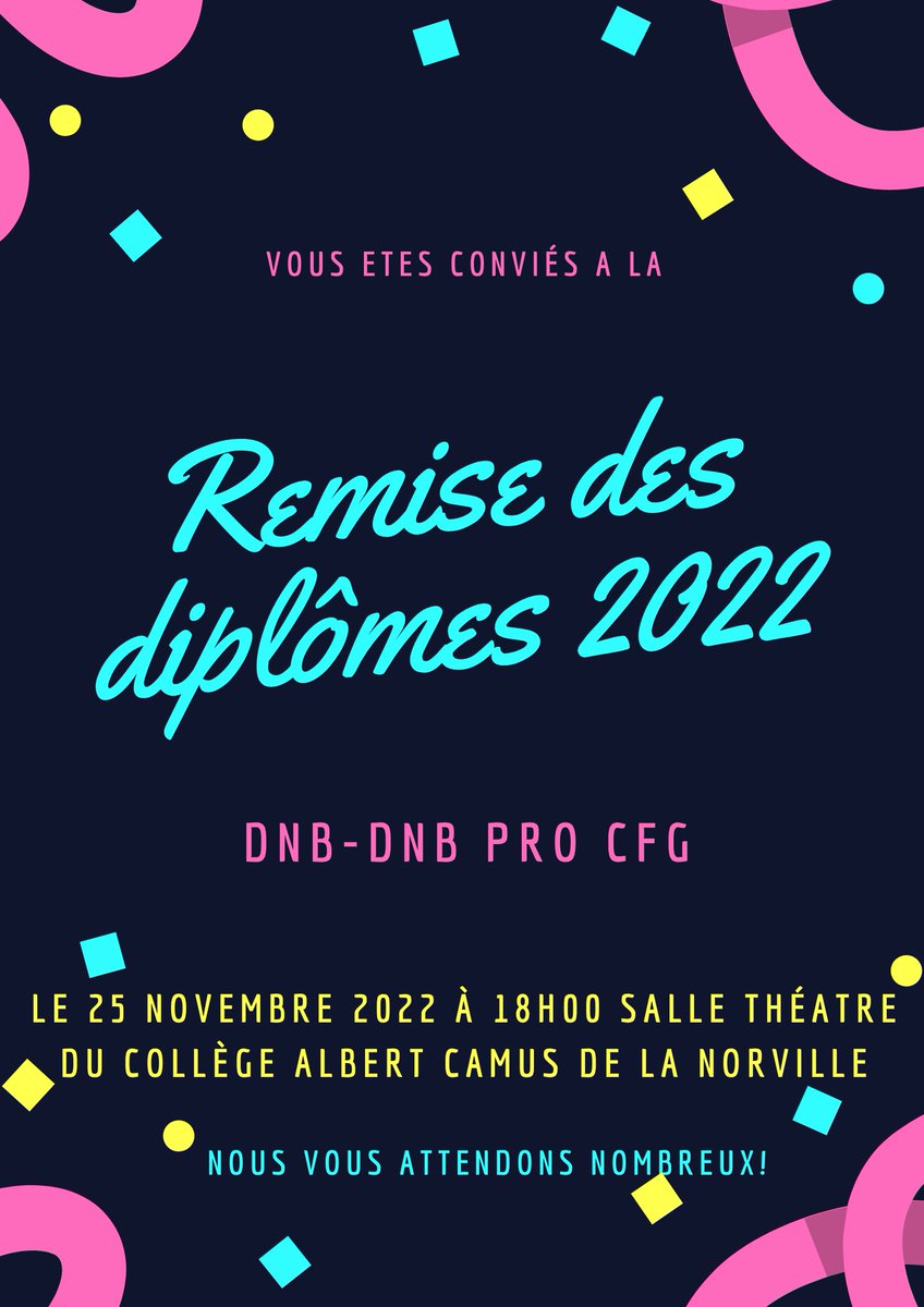 collegecamus91's tweet photo. Les équipes de @collegecamus91 ont hâte de retrouver leurs anciens élèves! Rendez-vous pris pour la cérémonie républicaine de remise des diplômes 🎓 duCFG et du DNB 2022 #CFG #DNB https://t.co/vXY98oaZTq