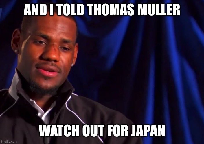 King James at it again 🧢 #WorldcupQatar2022 #japan #Germany #JapanvsGermany