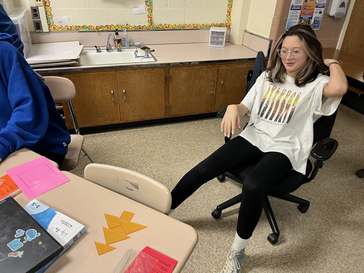 j_eisenberg87's tweet photo. Translations, reflections, rotations…oh my!! #geometry students @CatonsvilleMS use #rigidtransformations to solve #tangram puzzles (and create their own figures) #cmsgameon @BCPSMATH #criticalthinkers #perseverance https://t.co/vY9NTMDj4b
