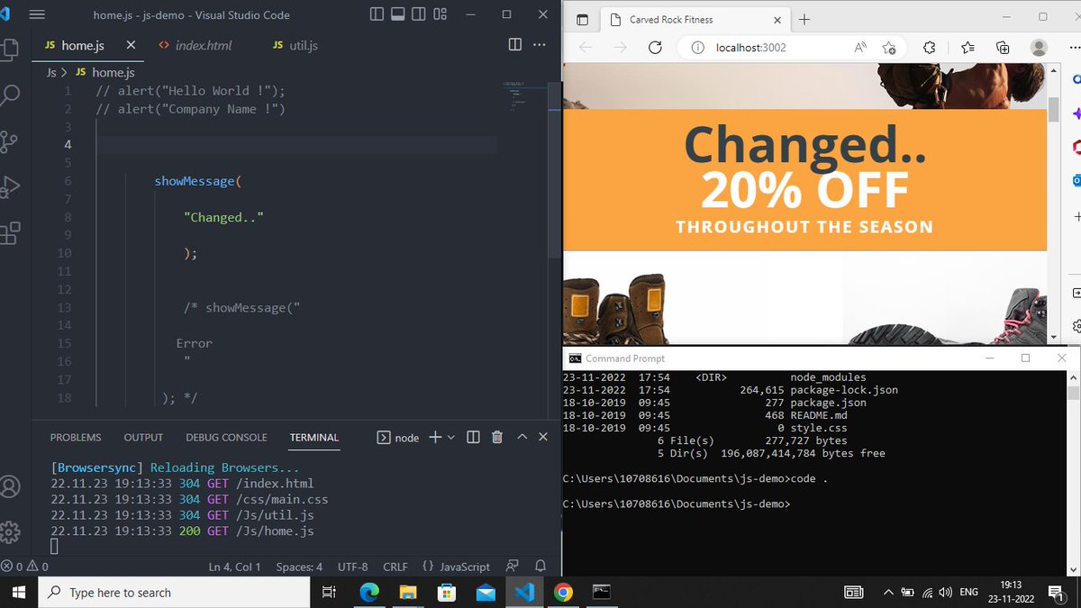 HArielwala's tweet photo. #Day1 
✅ Formatting the code, Includes playing with whitespaces(like you can use the whitespace unless its not disturbing syntactically), always use camelCase format for writing variables names, function names etc.

✅  @JavaScript is a Dynamically Typed Language.(3/6) https://t.co/hy5vbowYf0