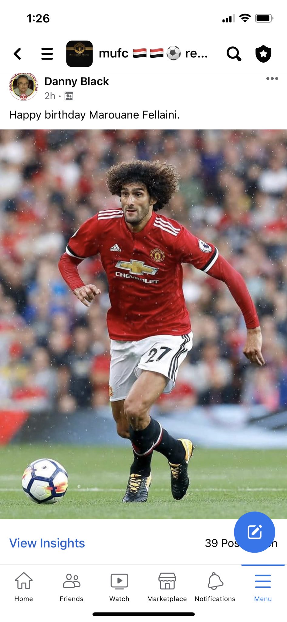 Happy birthday marouane fellaini    